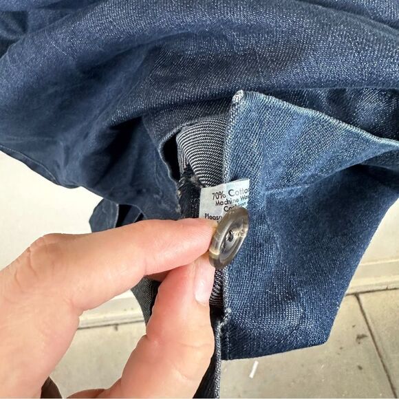 Eskandar Blue Denim Jean Silk Cotton Over Coat Jacket Size 0 - Picture 8 of 9